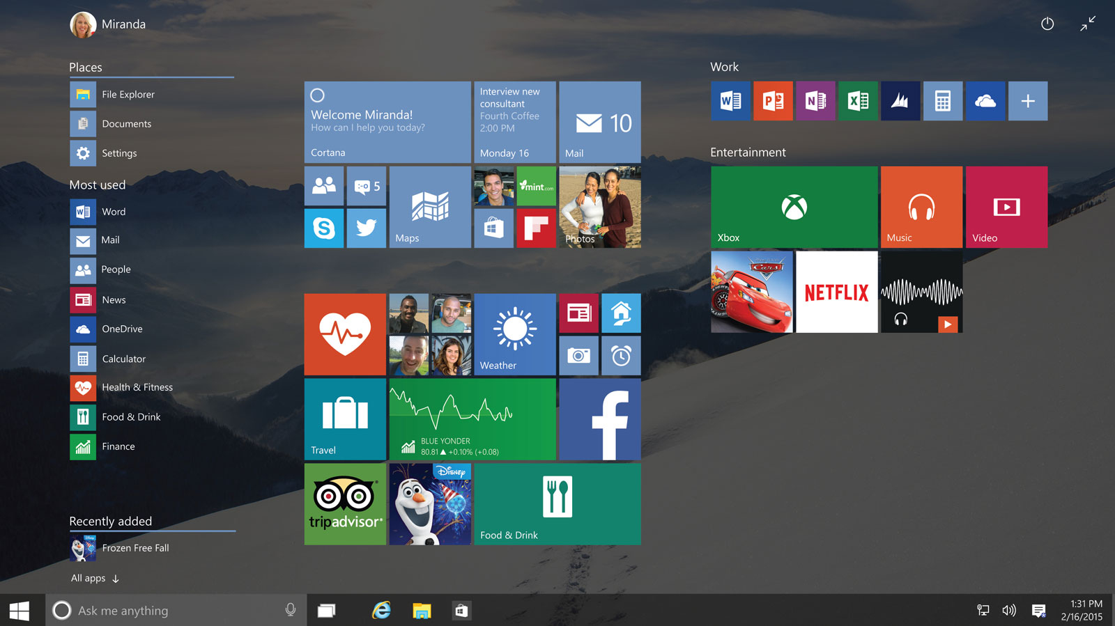 Un aperçu du nouveau Windows 10.