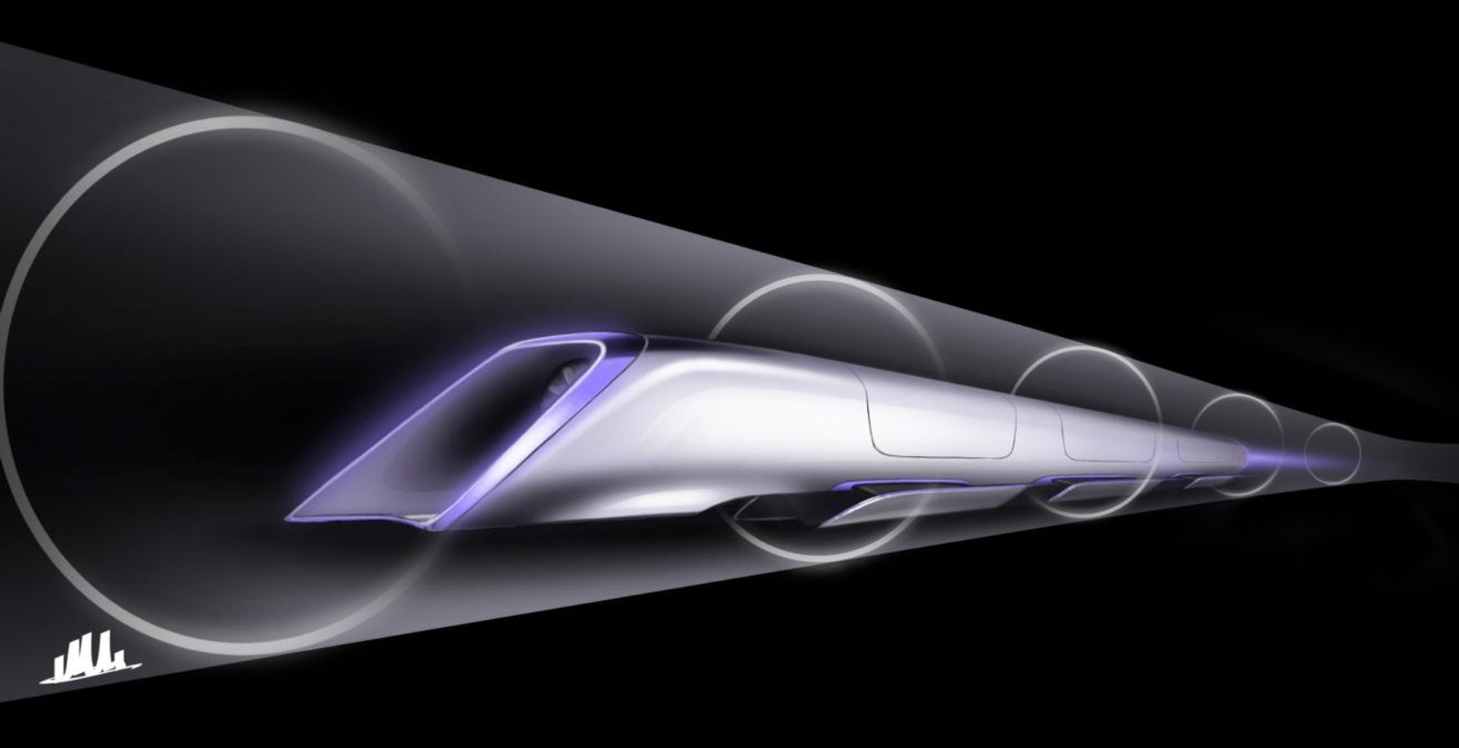 Le concept du Hyperloop (Image : Tesla Motors).