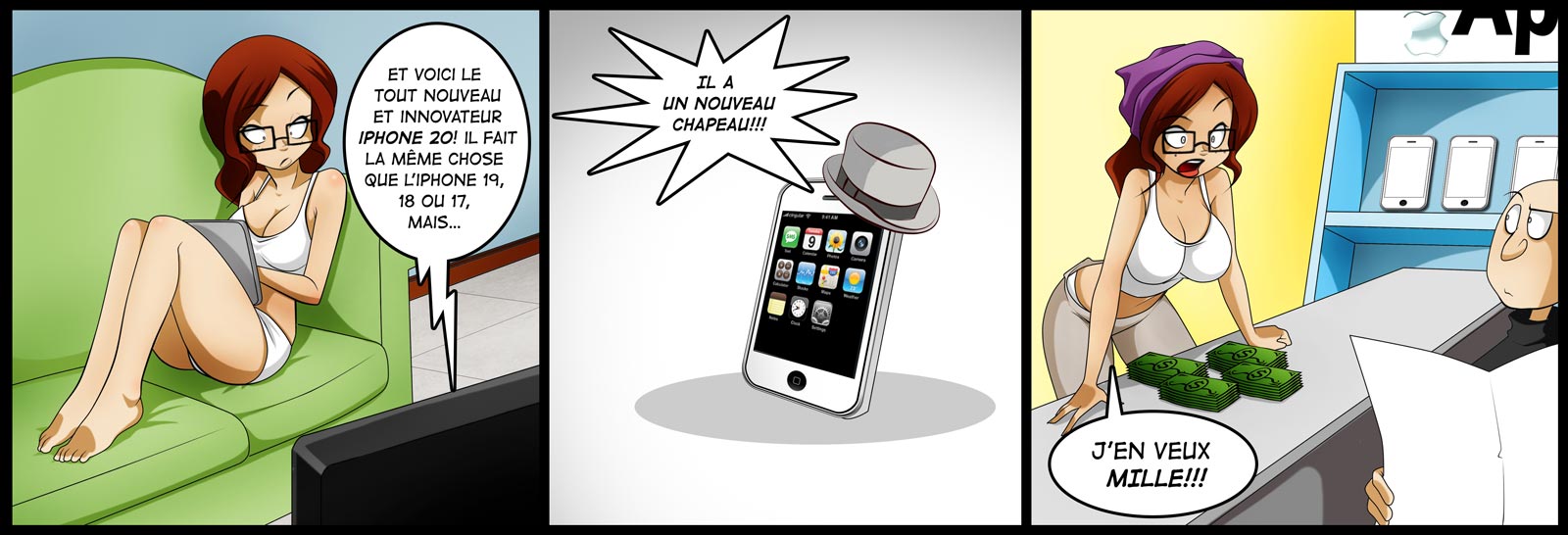 Difficile de résister à l'envie d'un nouvel iPhone? (Image : Jago Dibuja).