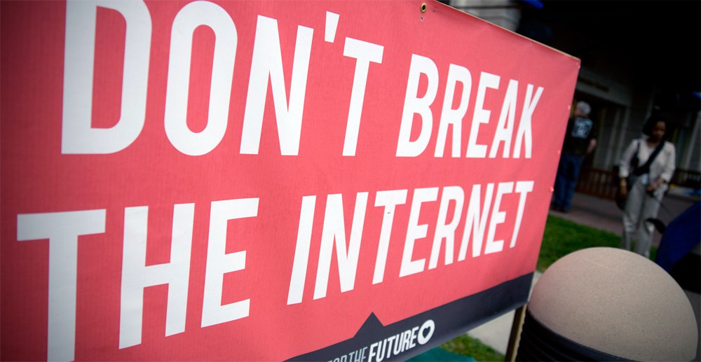 «Ne brisez pas l'Internet» (Photo : Bloomberg).