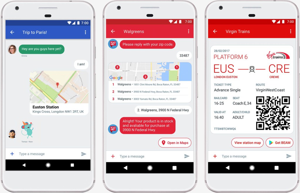 verizon att tmobile android messages rcs