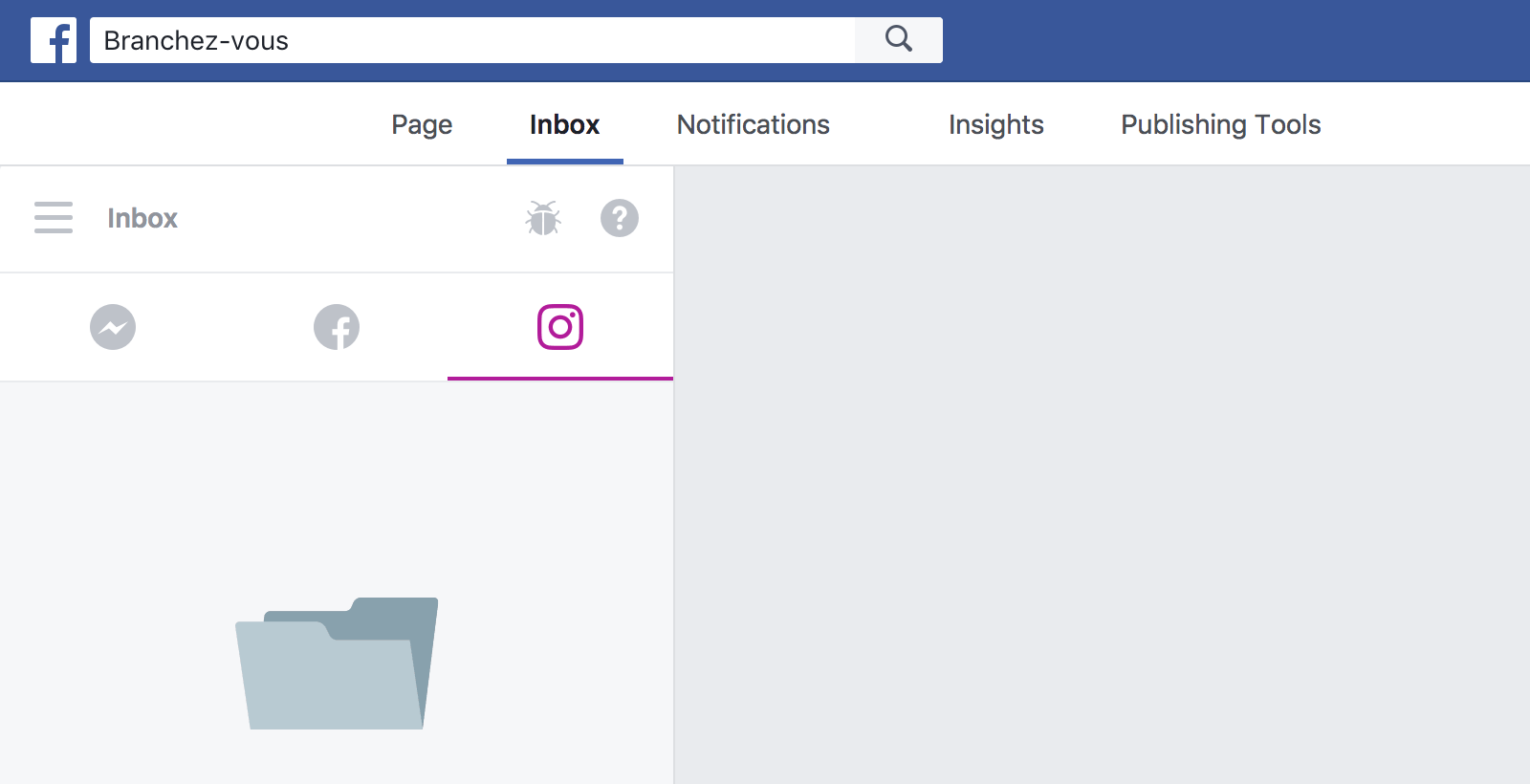 Un aperçu de l'intégration d'Instagram pour les administrateurs de pages sur la version web de Facebook.