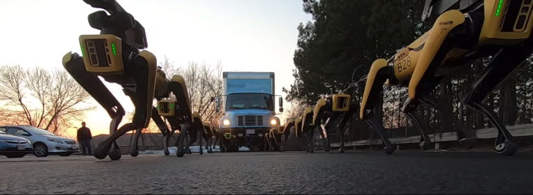 Les robots de Boston Dynamics tirent un camion