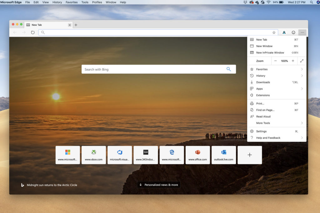 Microsoft Edge arrive sur MacOS