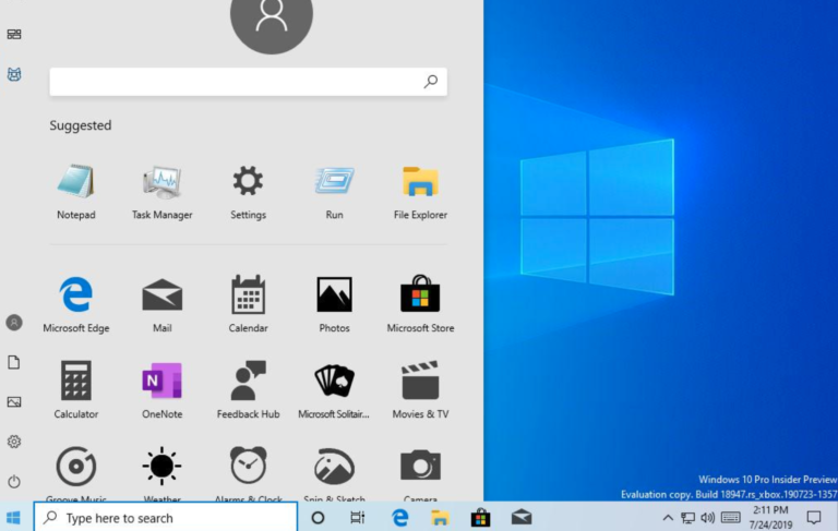 Windows 10 : Microsoft teste un nouveau menu Démarrer
