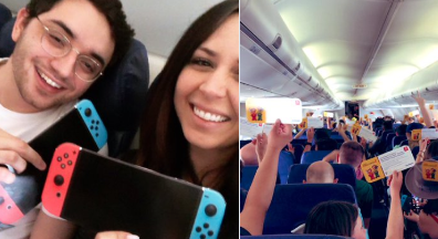 Des Nintendo Switch offertes aux passagers d'un avion