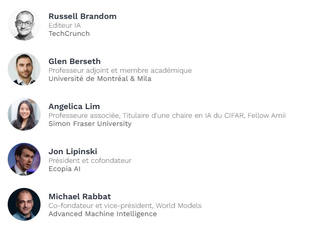 Intervenants d’un panel sur les robots autonomes et l’intelligence artificielle à ALL IN Montréal 2026.