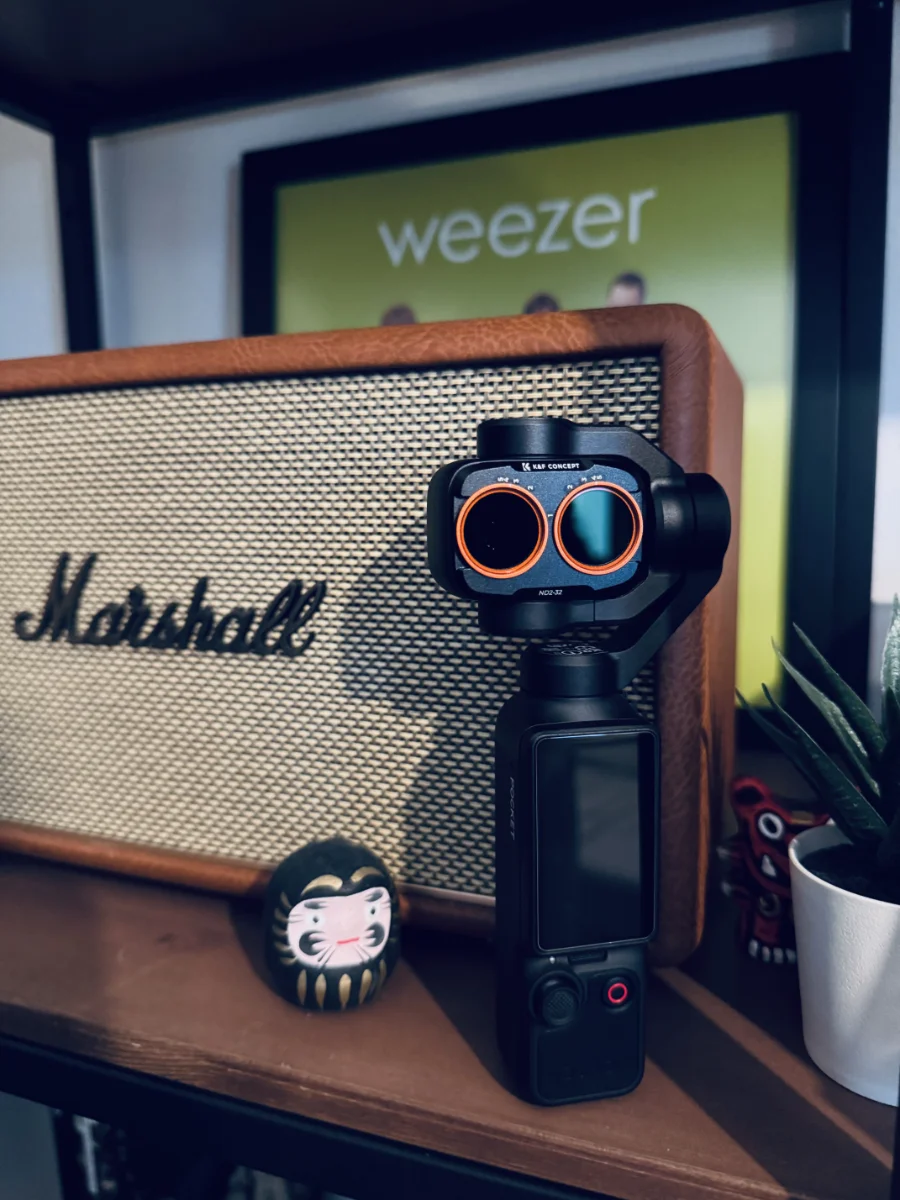 Osmo pocket 4p devant un ampli marshall