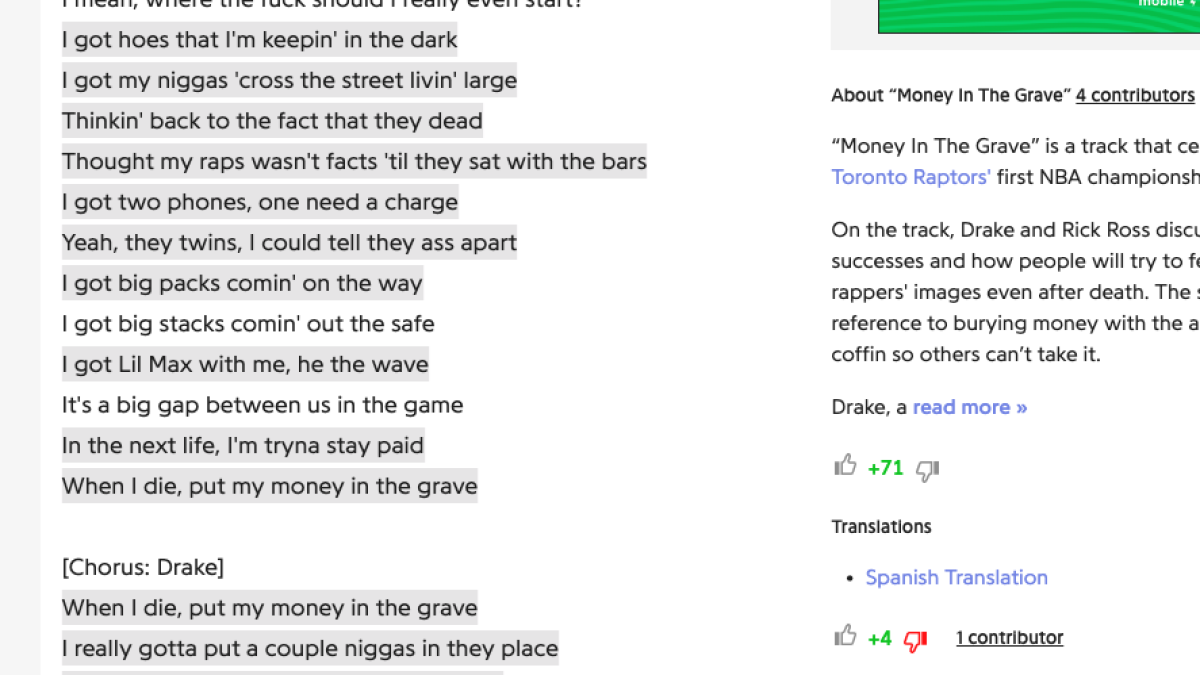Google accusé de copier-coller les paroles de chansons de Genius