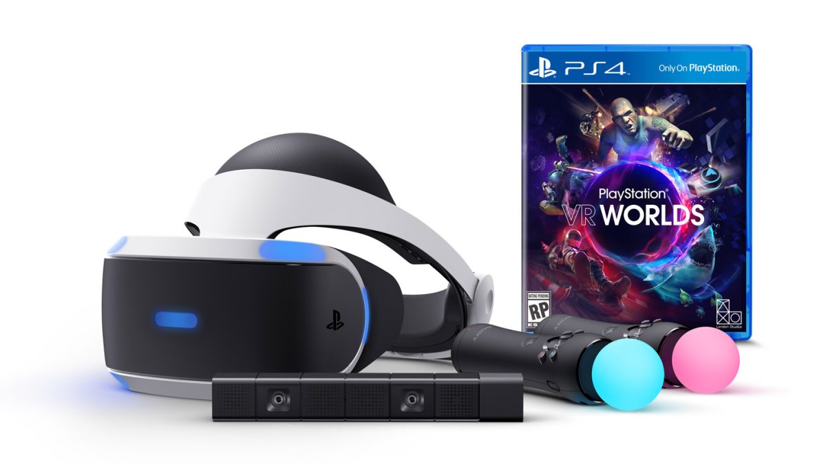 Le launch bundle du PlayStation VR inclut le jeu PlayStation VR Worlds, la PlayStation Camera et deux PlayStation Move.